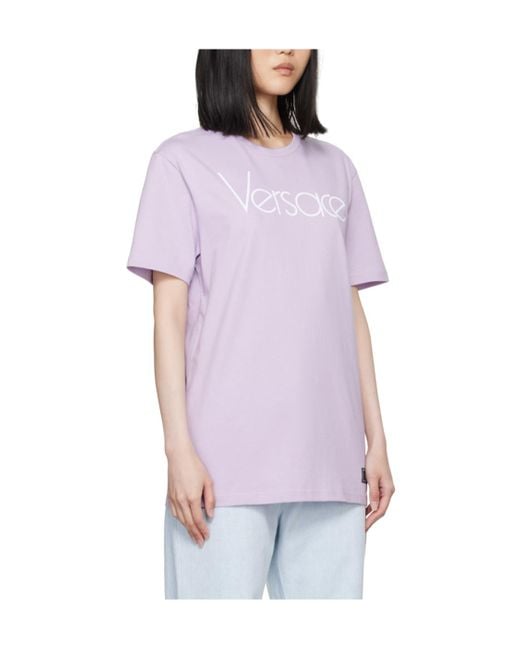 Versace Purple 1978 Re-Edition Logo Short-Sleeve T-Shirt