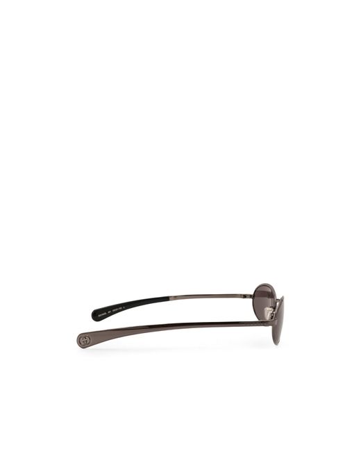 Gucci White Oval Frame Sunglasses