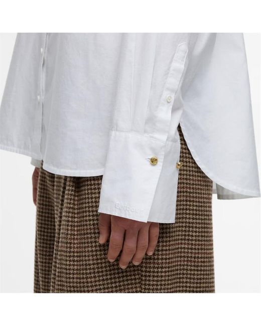 Barbour White B.Li Wren Shirt Ld62