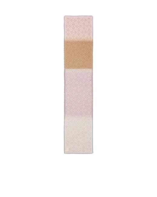Loewe White Patterned Scarf