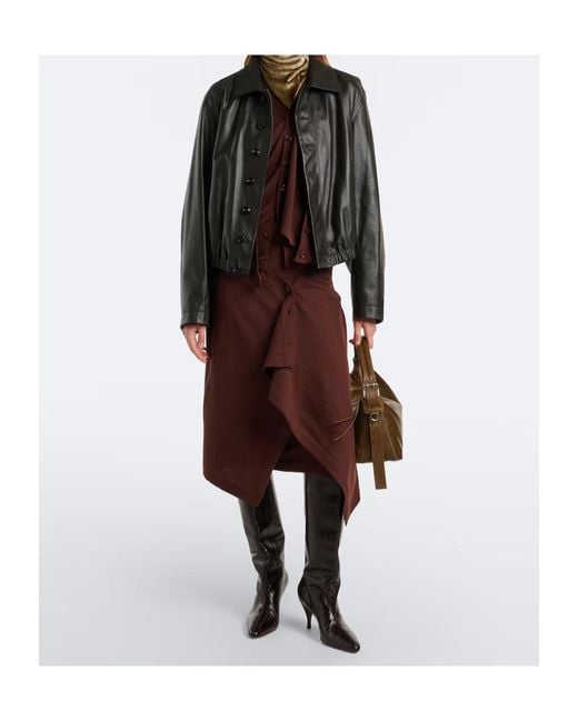 Lemaire Brown Small Leather Shoulder Bag