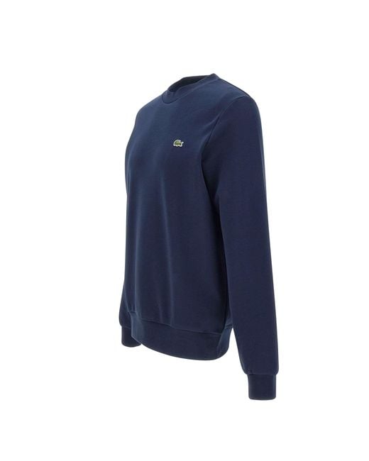 Lacoste Blue Classic Fit Fleece Sweatshirt for men