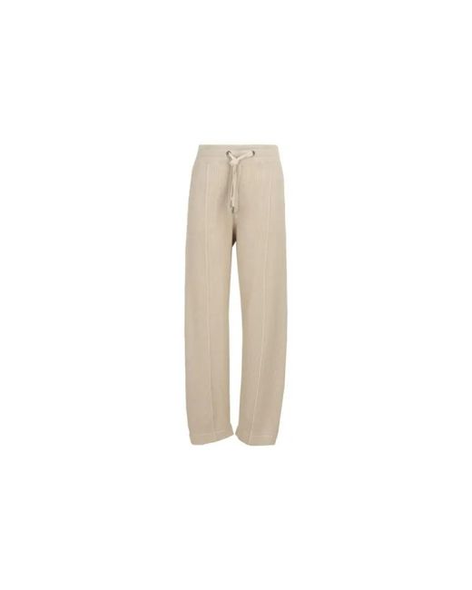 Brunello Cucinelli Natural Drawstring Casual Pants