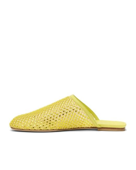 Stuart Weitzman Yellow Bareitall Shine Mule