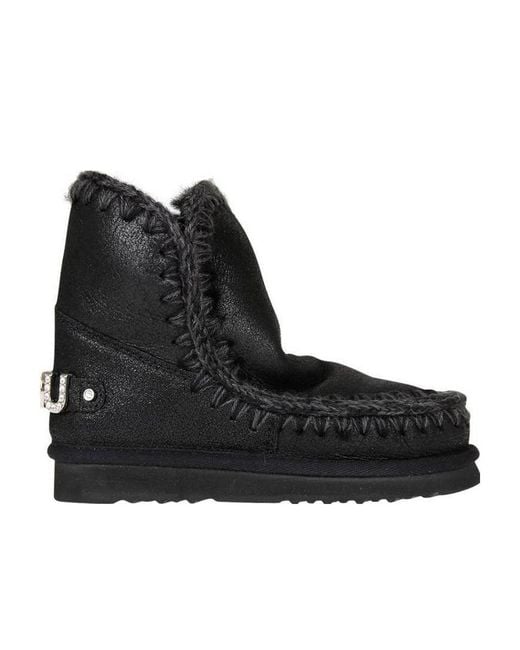 Mou Black Eskimo 18 Leather Boots