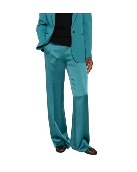Forte_forte Blue Satin-Finish Trousers