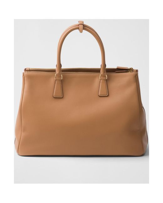 Prada Brown Buckle Extra-Large Leather Bag