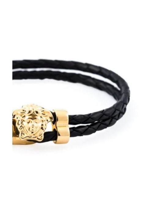 Versace White Medusa Logo Detailed Charm Bracelet for men
