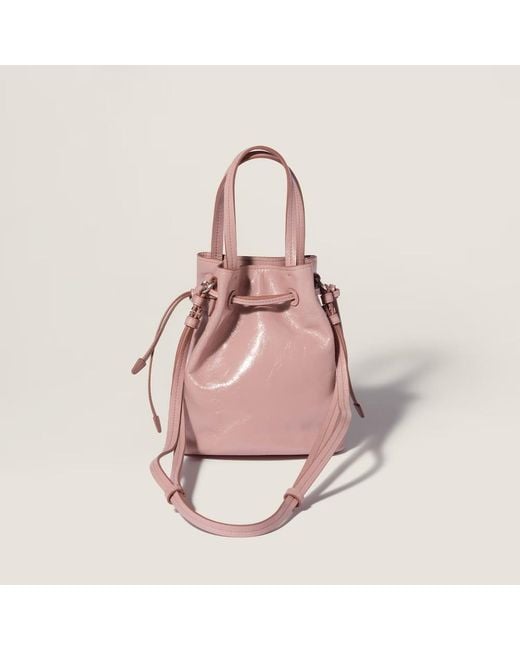 Miu Miu Pink Logo Shoulder Bag