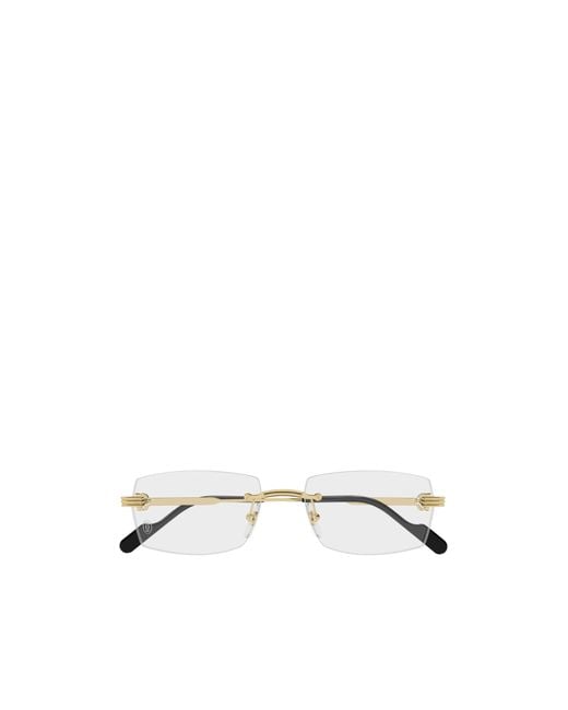 Cartier White Frameless Glasses for men