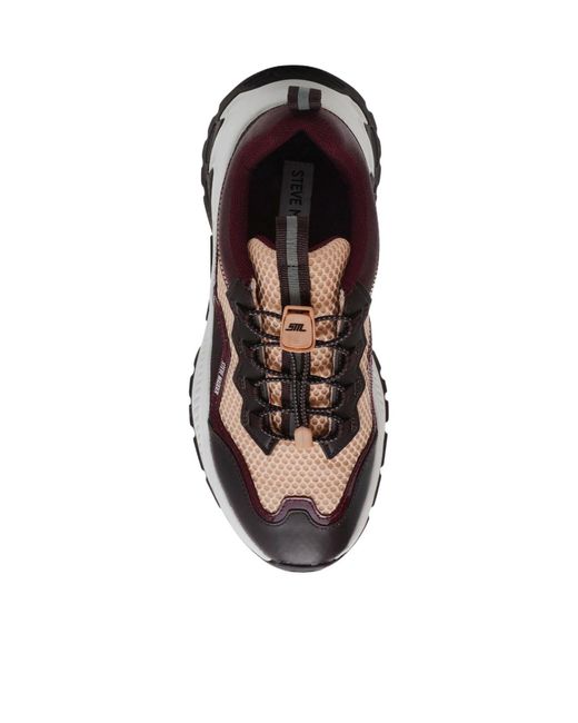 Steve Madden Brown Color-Block Mesh Dad Sneakers