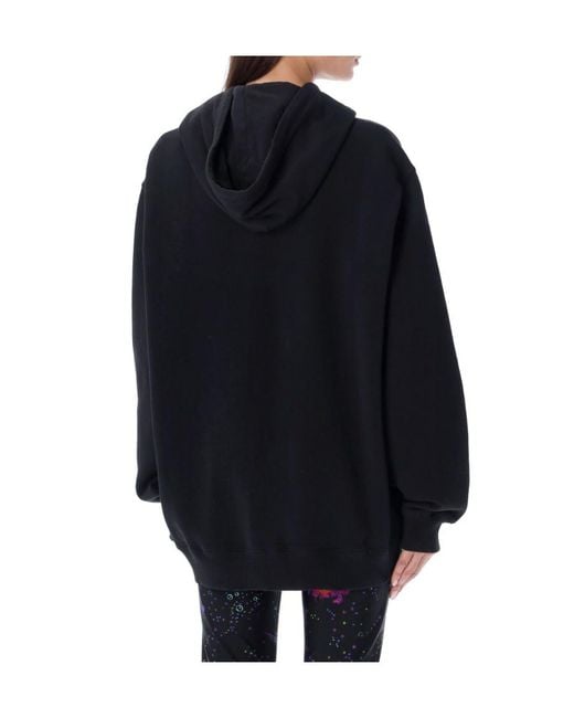 MSGM Blue Graphic-Print Drawstring Hoodie
