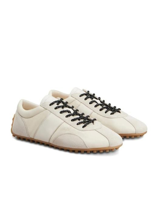 Tod's White T-Marathon Lace-Up Sneakers