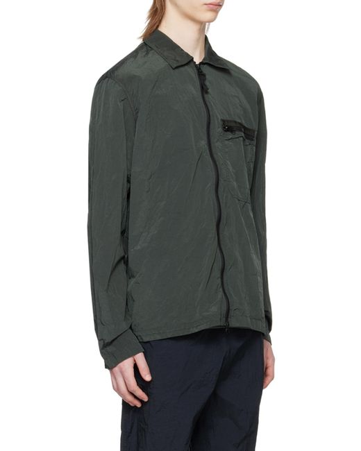 Stone Island Green Compass-Badge Shell Jacket for men