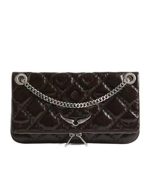 Zadig & Voltaire Black Rock Ii Vintage Monogram Clutch Bag