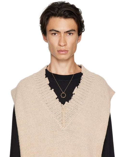 Maison Margiela White Timeless Ring Necklace for men