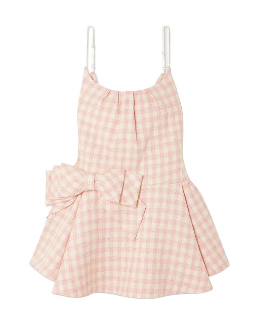 ShuShu/Tong Pink Plaid Suspender Dress