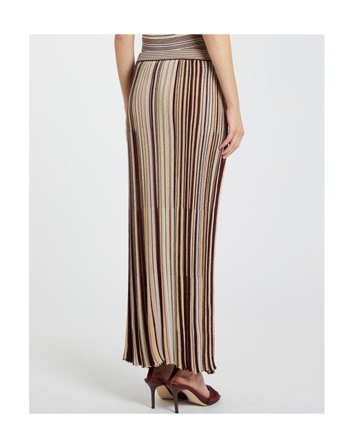 Marella Brown Elastic Waist Skirt