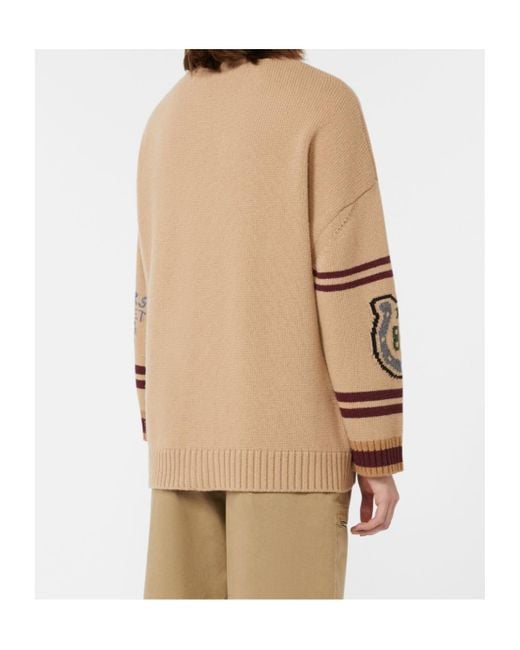 Weekend by Maxmara Natural Embroidered Stripe Cardigan
