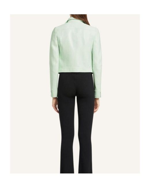 Courreges Green Reedition Vinyl Buttoned Collar Jacket