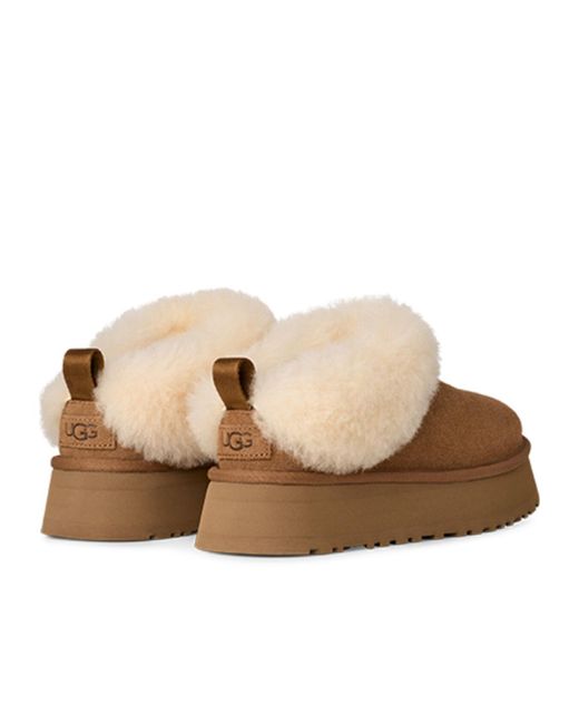 Ugg Brown Tazzelle Logo Patch Slippers