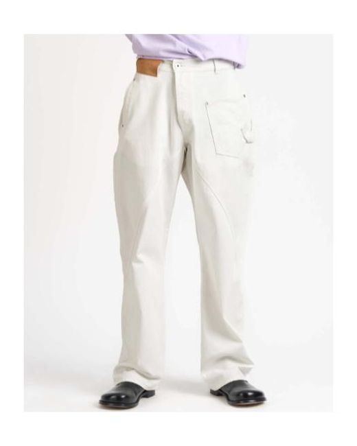 J.W. Anderson White Jw Anderson Twisted Workwear Jeans for men