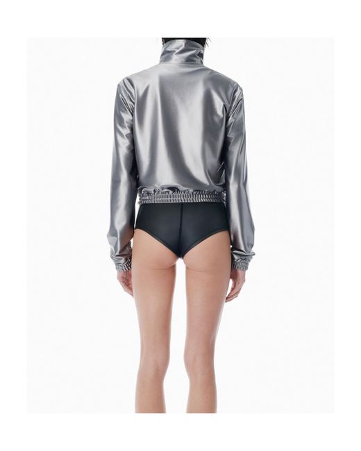 Alexander Wang Blue Satin Track Jacket