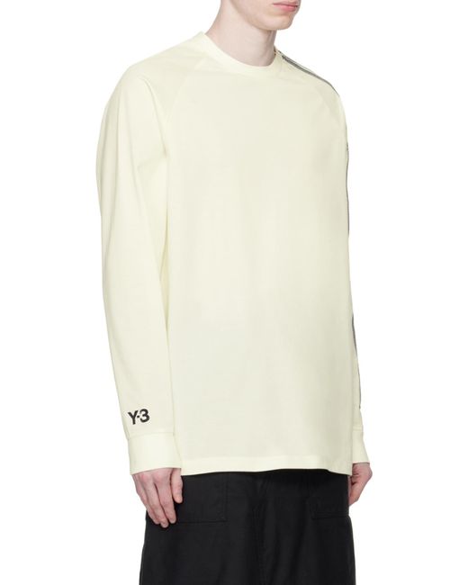 Y-3 Natural 3-Stripes Long-Sleeved T-Shirt for men