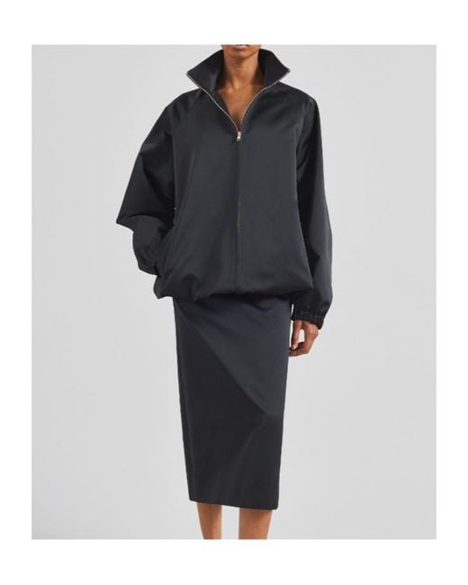 Frankie Shop Black Baxter Satin Track Jacket