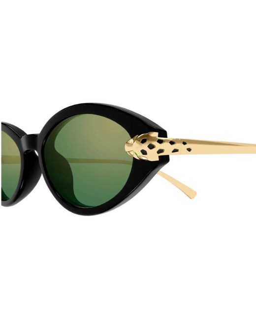 Cartier Green Cat Eye Frame Sunglasses