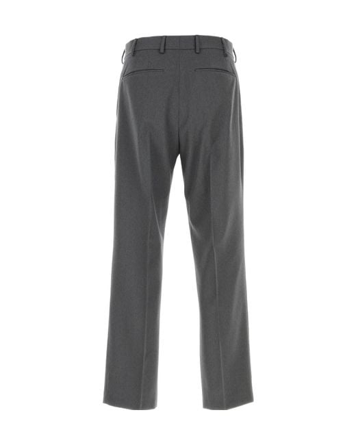 Pt Pantaloni Gray Pt Torino Quindici Pleated Pants for men