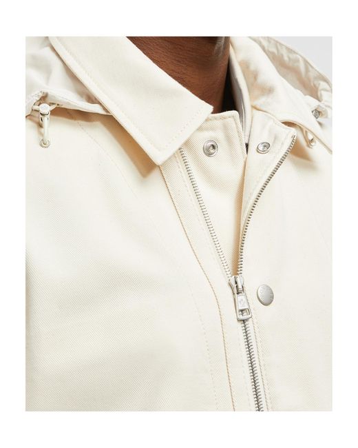 Moncler White Guerledan Hooded Shirt Jacket for men