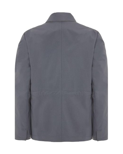 Stone Island Gray Snap Casual Jacket for men
