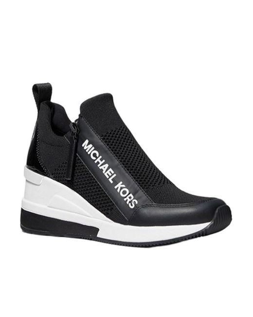 Michael Kors Black Willis Stretch Knit Sneakers