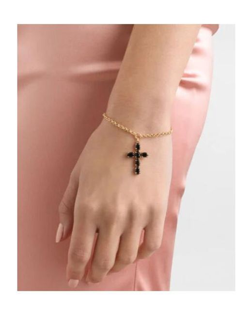 Dolce & Gabbana White Cross Pendant Bracelet