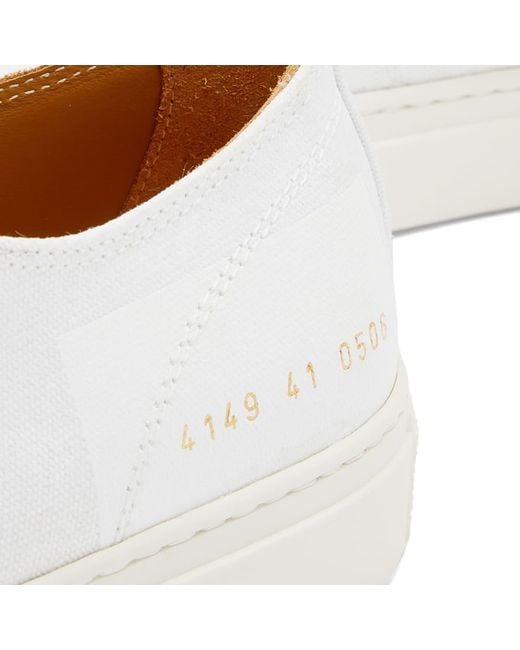 Common Projects White Logo-Lacing Low-Cut Casual Sneakers