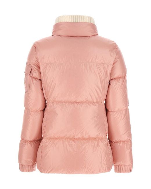 Moncler Pink Zip-Up Puffer Jacket