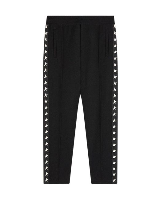 Golden Goose Deluxe Brand Black Logo Star Pattern Sweatpants for men