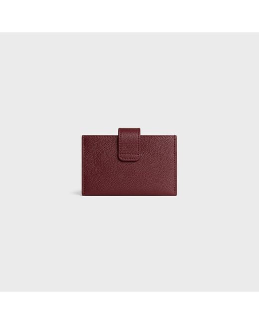 Céline Red Accordeon Card Holder Nino