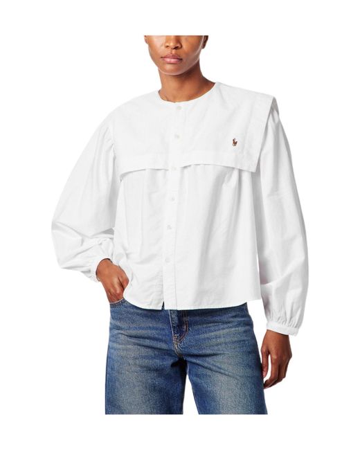 Polo Ralph Lauren White Polo Cotton Blouse
