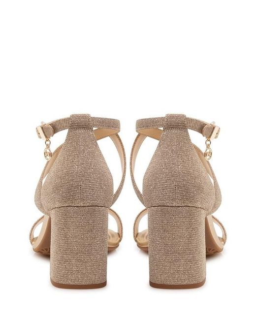 Michael Kors Metallic Michael Criss-Cross Heeled Sandals