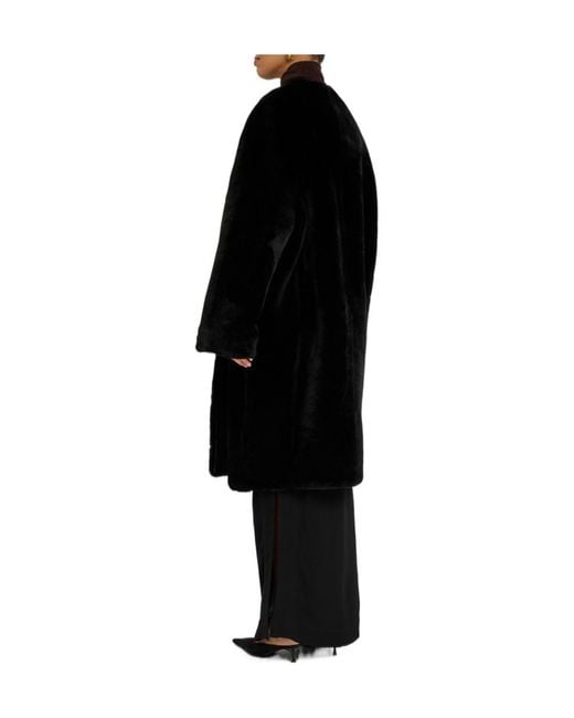 Totême  Black Shearling Coat
