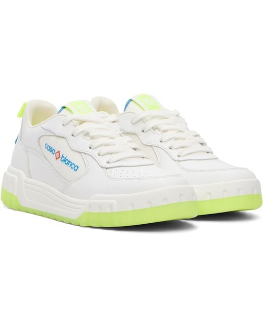 Casablanca Green Court Logo Low-Top Sneakers for men