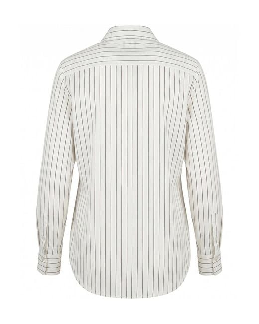 Patrizia Pepe White Striped Shirt