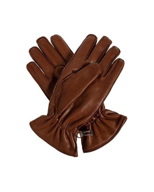 DSquared² Brown Quilted Gloves for men