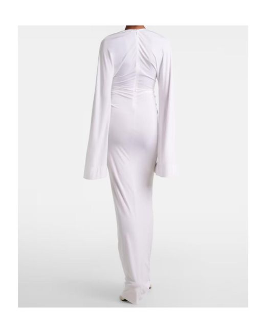 Christopher Esber White Salacia Ruched Maxi Dress