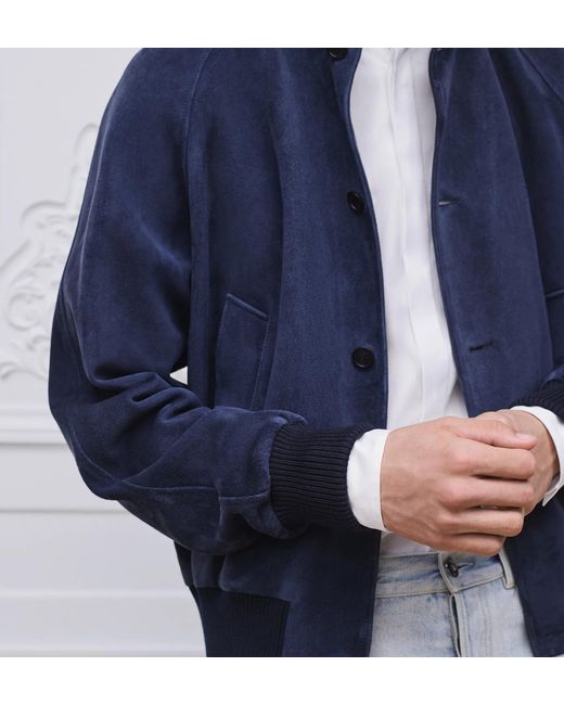 Dior Blue Harrington Jacket for men