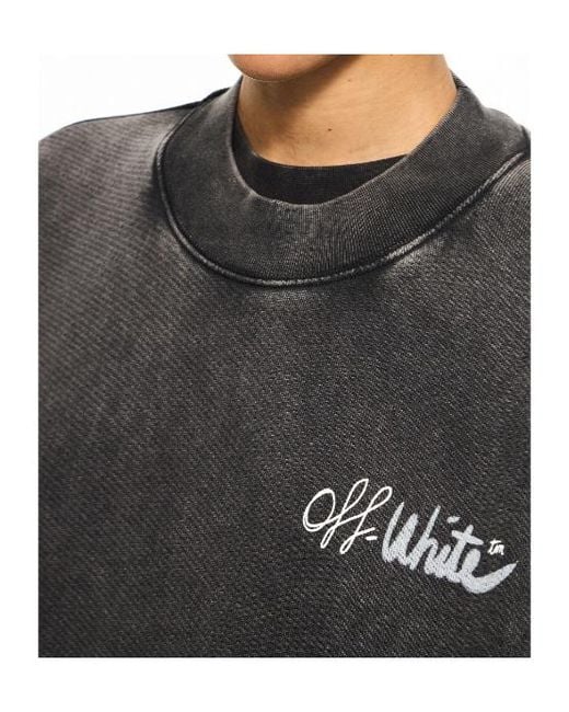 Off-White c/o Virgil Abloh Black Graffiti Logo Sweatshirt
