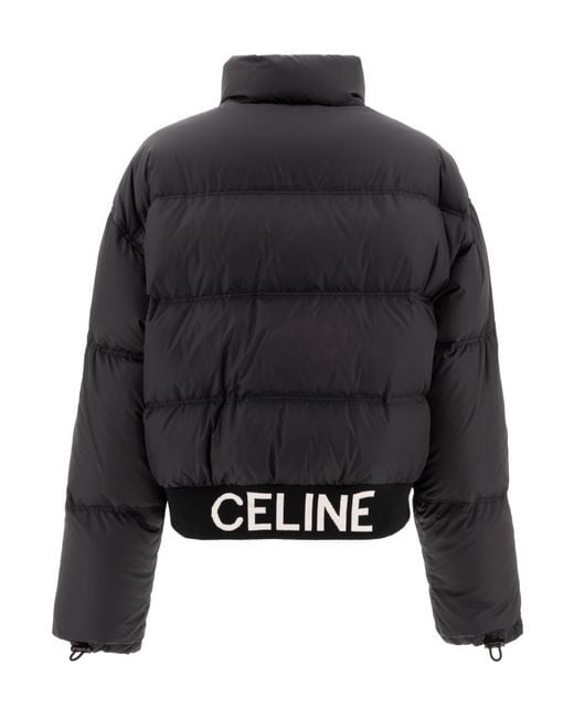 Céline Black Cropped Down Jacket