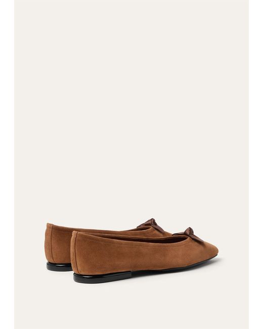 Loro Piana Brown Primula Ballet Flats